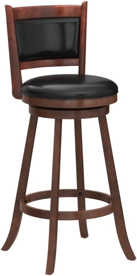 KOMFOTT Bar Stools Set of 1/2 360 Degree Swivel, Accent Wooden Swivel Seat Counter Height Bar Stool