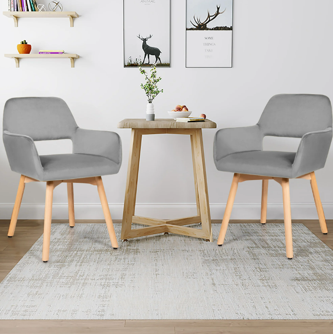 KOMFOTT Velvet Dining Chairs, Modern Leisure Accent Living Room Chair