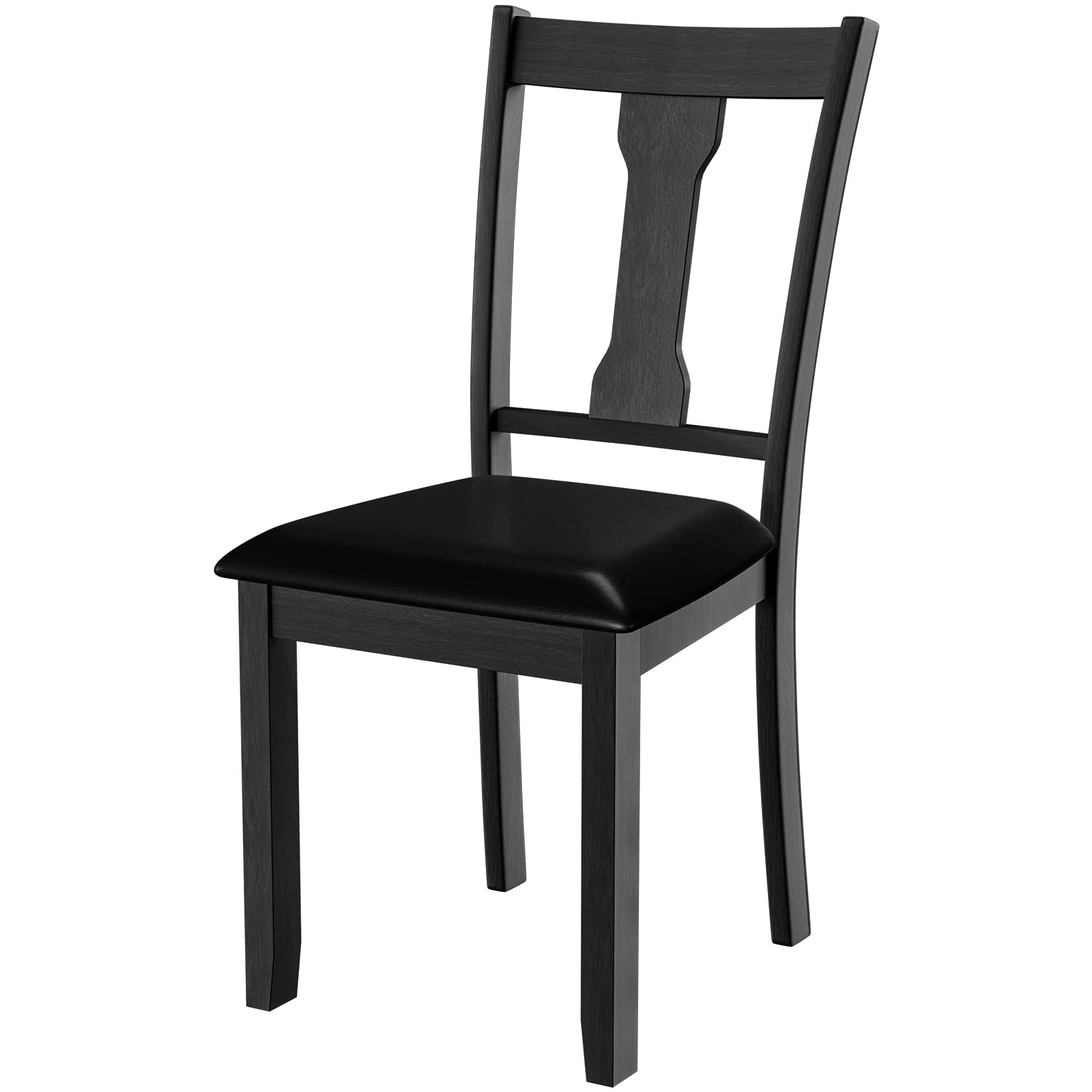 KOMFOTT Set of 2/4 Dining Chairs, Upholstered High Back Kitchen Chairs w/Rubber Wood Frame