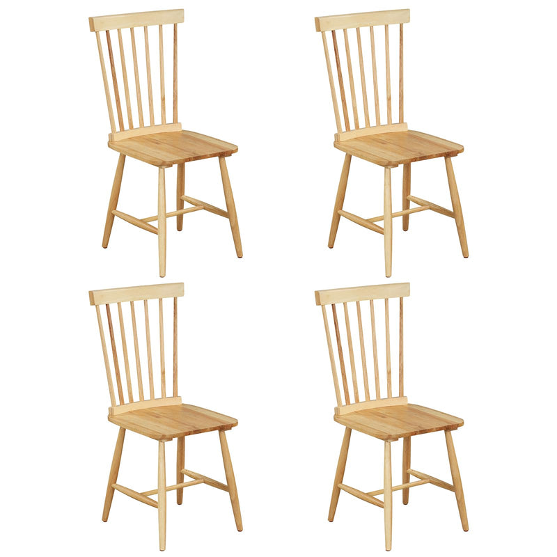 KOMFOTT Wood Dining Chairs Set of 2, Solid Wood Windsor Dining Chair with Wide Seat