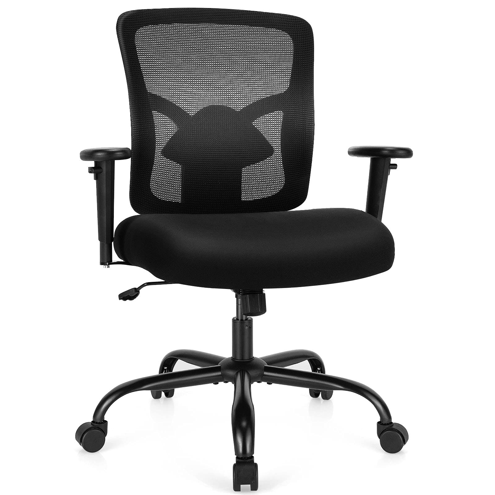 KOMFOTT Mesh Office Computer Chair, 400 lbs Big and Tall Ergonomic Executive Chair with Adjustable Height and Armrest, Lumbar Support