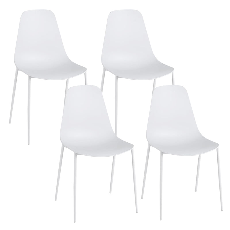 KOMFOTT Modern Dining Chairs Set of 4, Kitchen Chair with Metal Legs, Anti-Slip Foot Pads