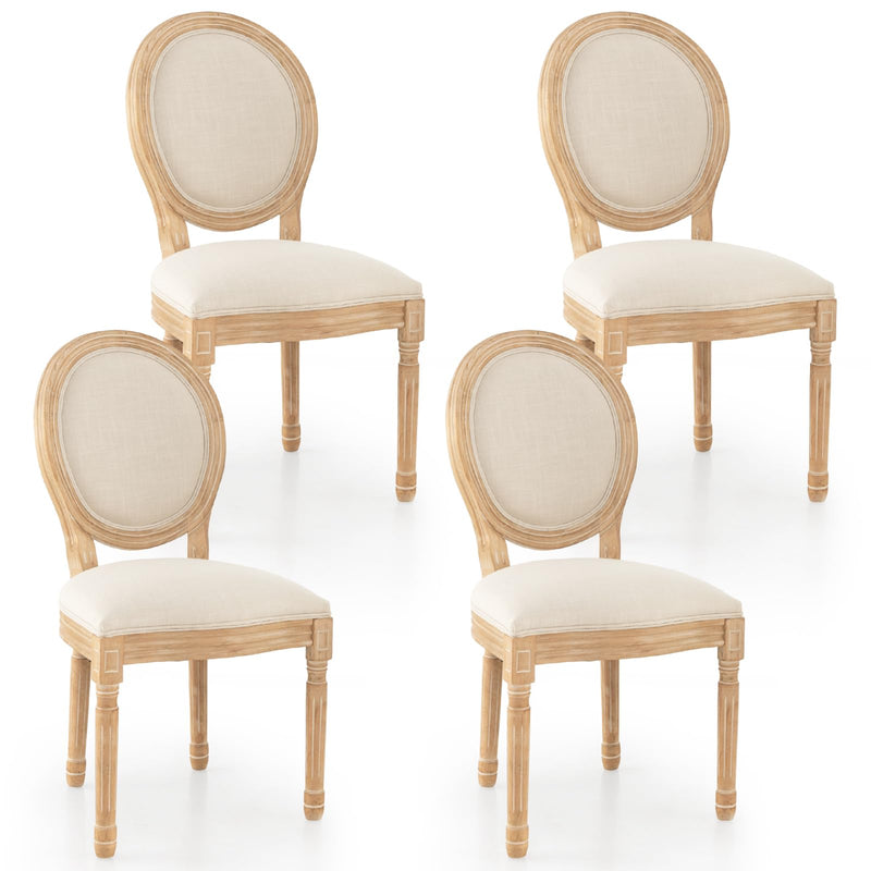 KOMFOTT Wood Dining Chairs Set of 2/4, Farmhouse Dining Room Chair with Padded Seat & Back