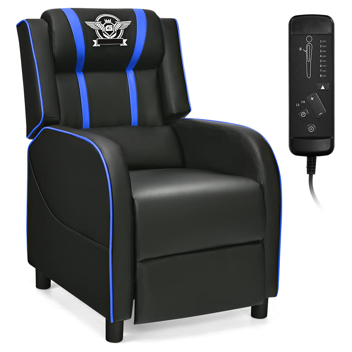 KOMFOTT Adjustable Massage Gaming Chairs for Adults w/Footrest, Remote Control & Side Pocket