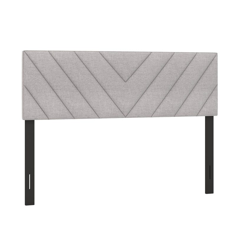 KOMFOTT Linen Fabric Upholstered Headboard for Full/Queen Size Bed, Gray