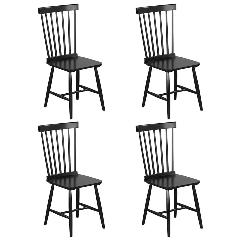 KOMFOTT Wood Dining Chairs Set of 2, Solid Wood Windsor Dining Chair with Wide Seat