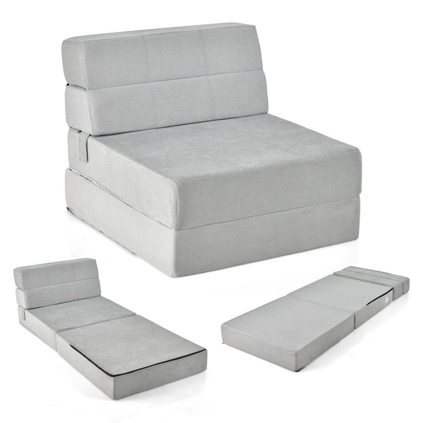 KOMFOTT Folding Floor Sofa Bed, Convertible Sleeper Chair Bed