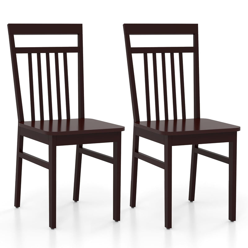 KOMFOTT Wood Dining Chairs Set of 2, Kitchen Chairs with Solid Wood Frame