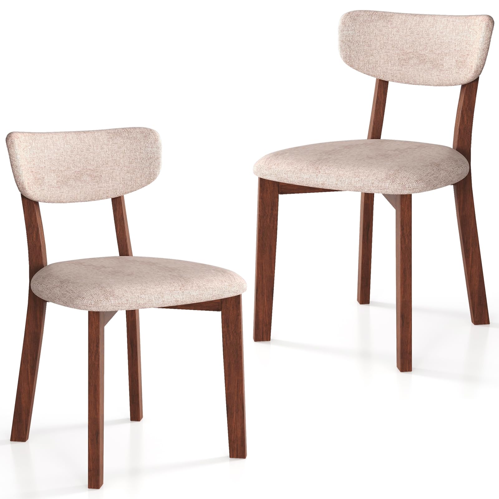 KOMFOTT Dining Chairs Set of 2/4, Upholstered Mid-Back Kitchen Chairs