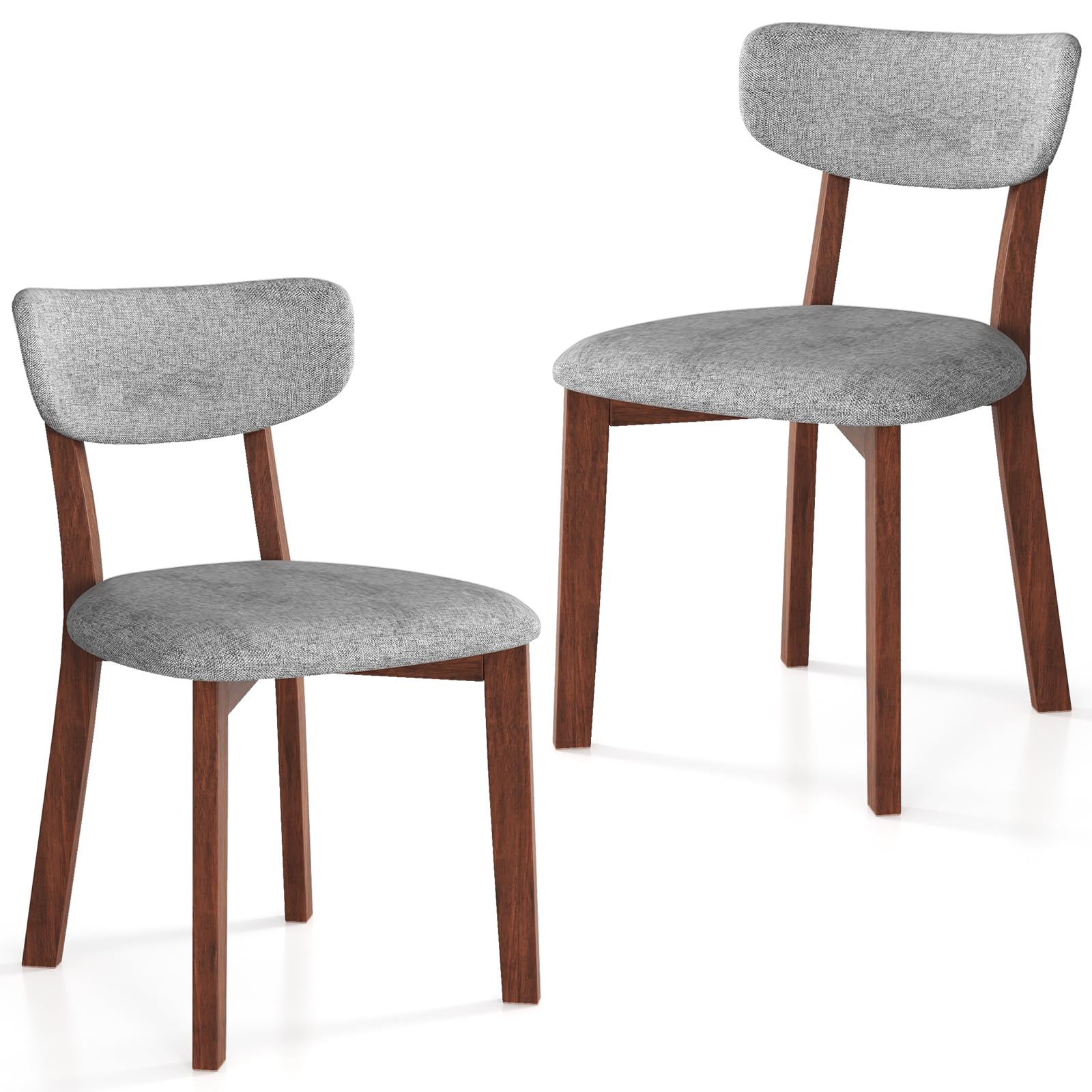 KOMFOTT Dining Chairs Set of 2/4, Upholstered Mid-Back Kitchen Chairs