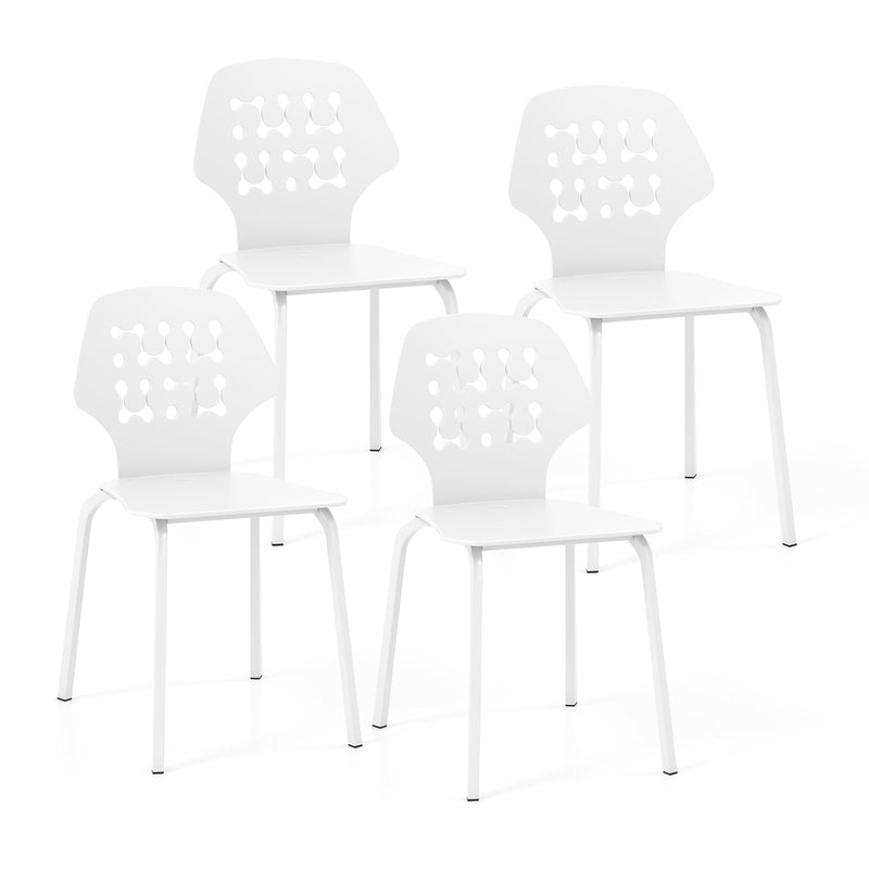 KOMFOTT Modern Dining Chairs Set of 4, Modern Kitchen Chair with Hollowed Backrest