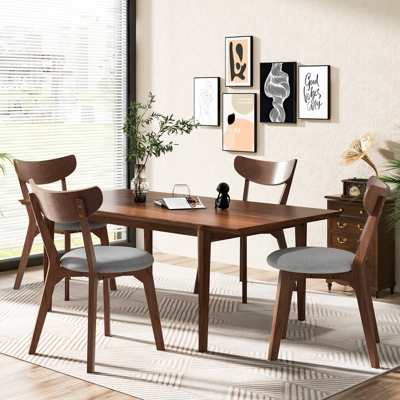 KOMFOTT Dining Chairs Set of 2, Mid-Century Modern Kitchen & Dining Chairs with Curved Back and Cushioned Seat