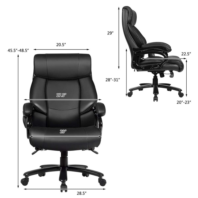 KOMFOTT Big and Tall Office Chair, Massage Executive Office Chair w/ 6 Vibrating Points