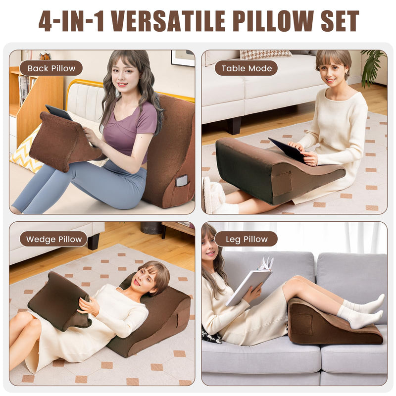 KOMFOTT Soft Wedge Pillow for Neck Back Leg Support