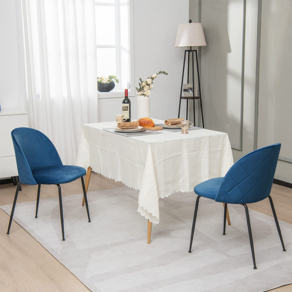 KOMFOTT Modern Velvet Dining Chairs Set of 2/4 - Comfy Vanity Desk Chair
