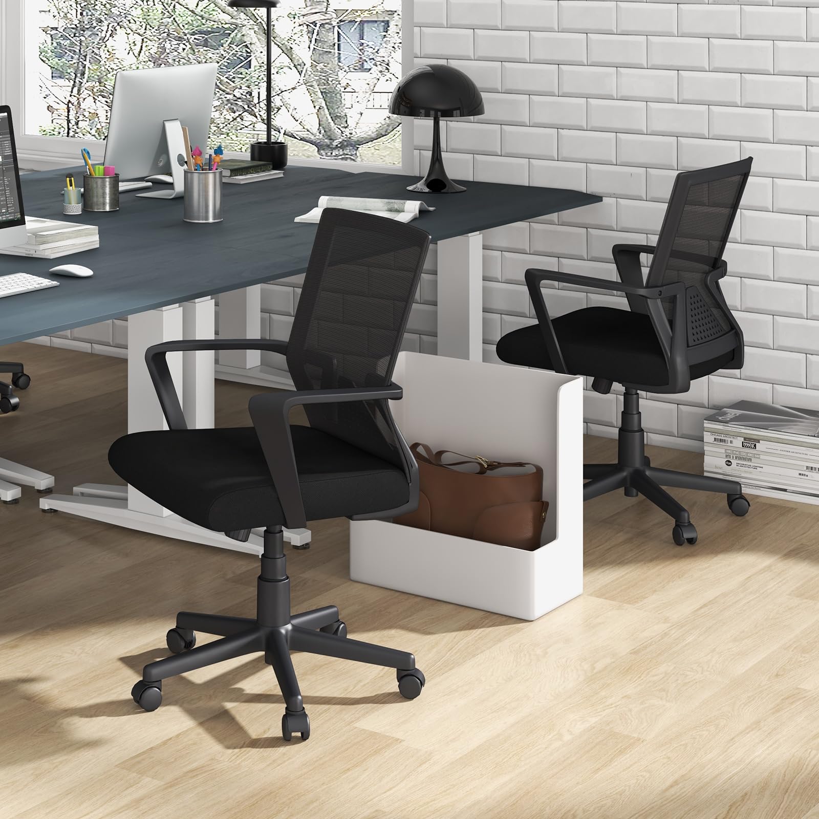 KOMFOTT Ergonomic Mesh Office Chair with Wheels and Armrests