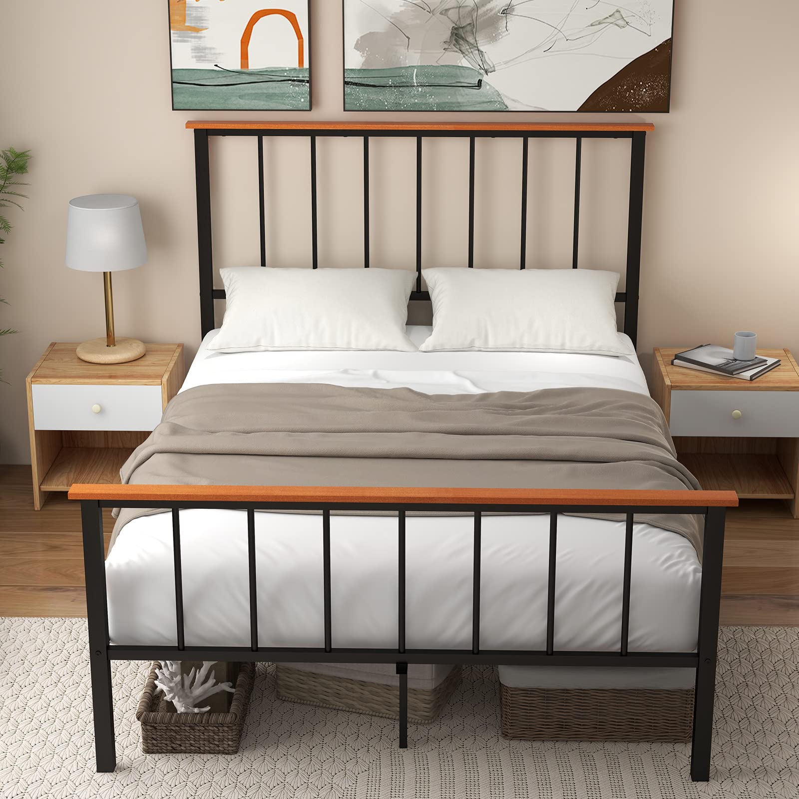 KOMFOTT Full/Queen Metal Bed Frame