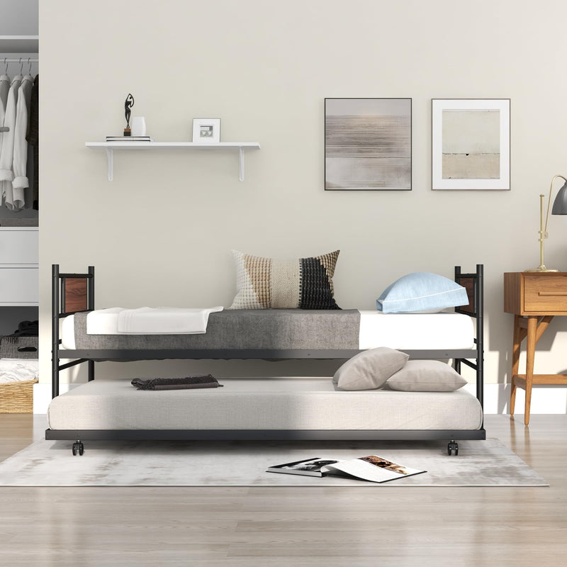 KOMFOTT Space-Saving Trundle Sofa Bed for Living Room Guest Room