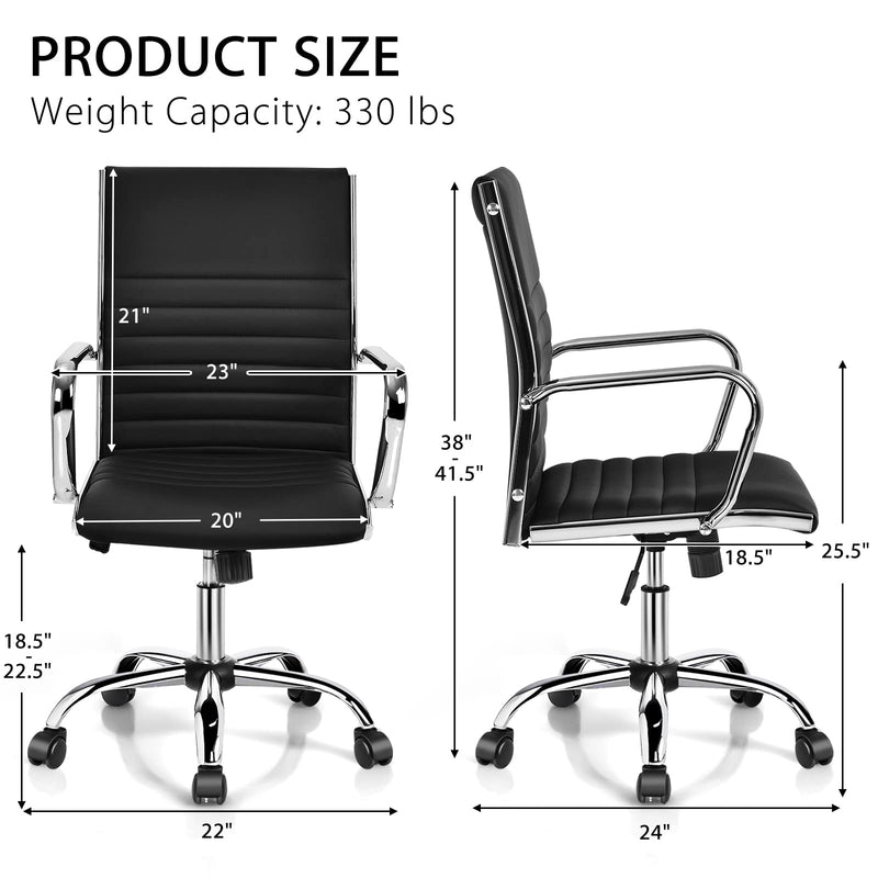 KOMFOTT Ribbed Office Chair, Ergonomic High Back Executive Conference Chair