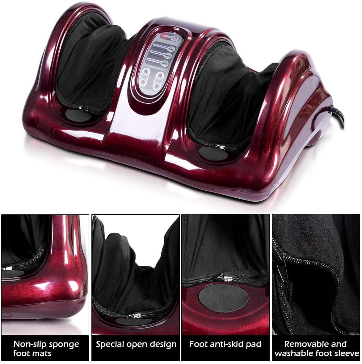 KOMFOTT Electric Shiatsu Foot Massager w/Remote and 4 Massage Modes