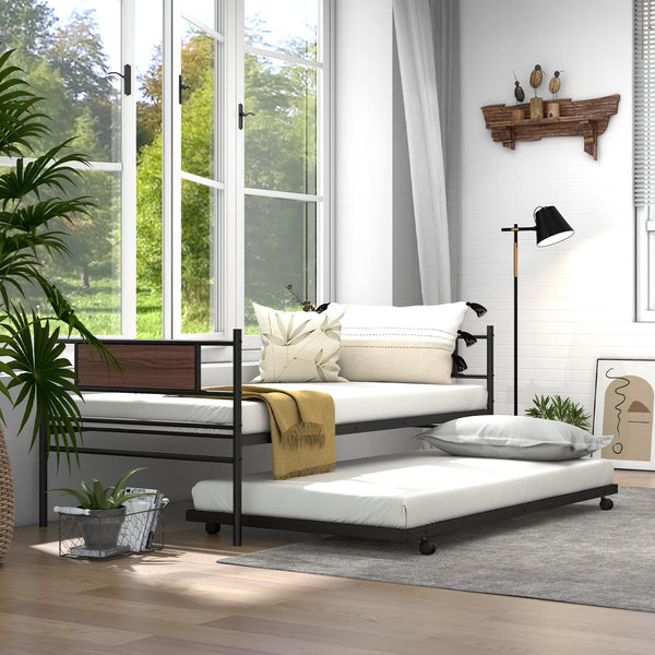 KOMFOTT Space-Saving Trundle Sofa Bed for Living Room Guest Room