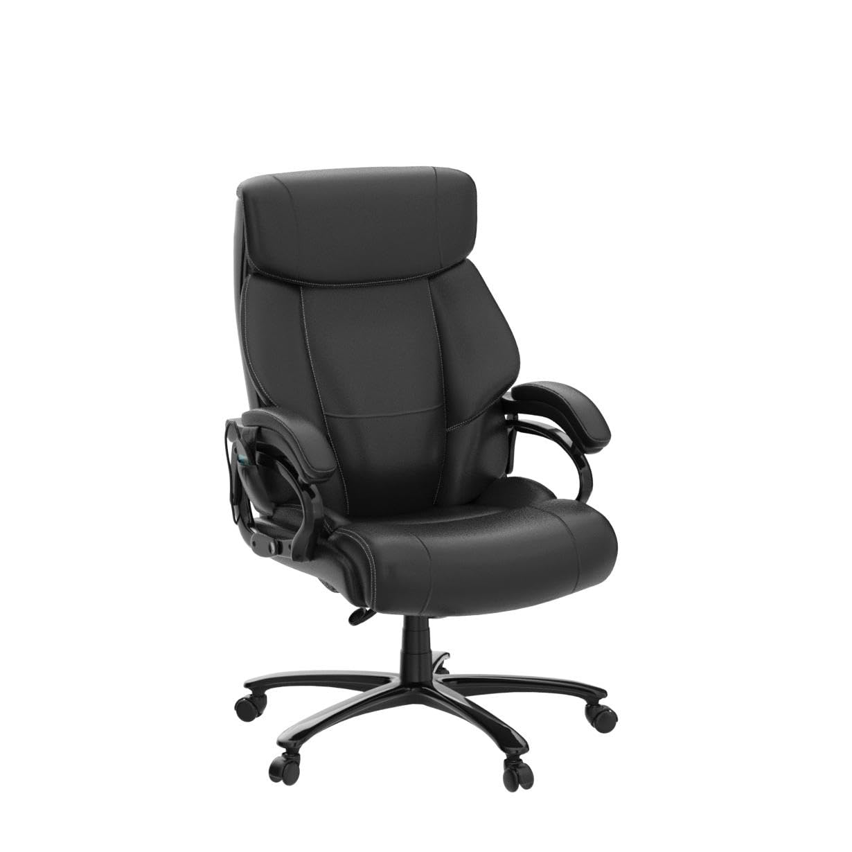 KOMFOTT 500 lbs Big and Tall Office Chair, Massage Executive Chair w/ 6 Vibrating Points