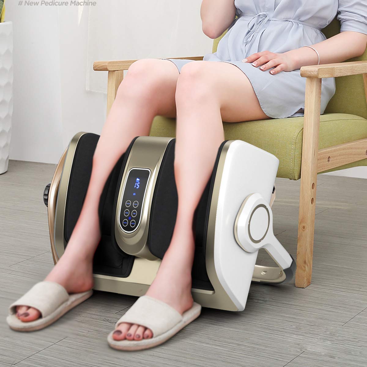 KOMFOTT Foot Massager Machine with Heat, Leg/Calf/Ankle Shiatsu Feet Massaging for Neuropathy Pain