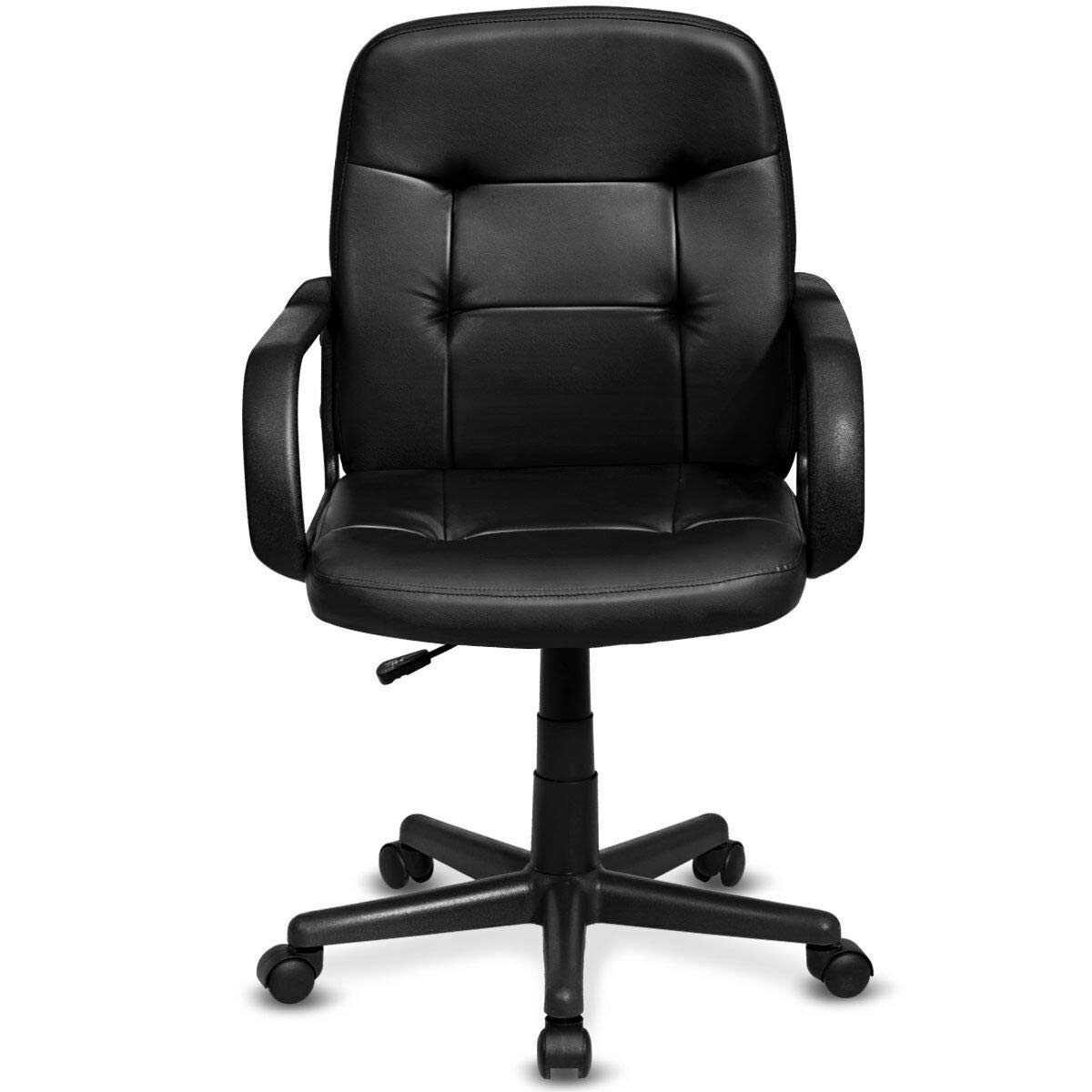 KOMFOTT Executive Chair Mid Back Office W/Arms and Swivel Wheels