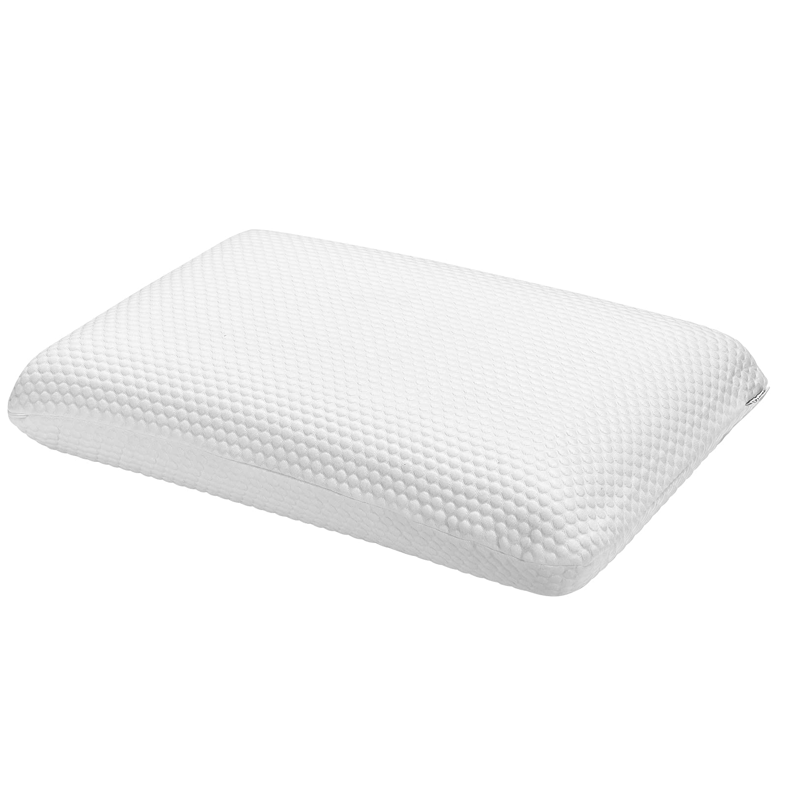 KOMFOTT Memory Foam Pillow, Ventilated Comfortable Ergonomic Bed Pillow w/ Zippered Washable Cover