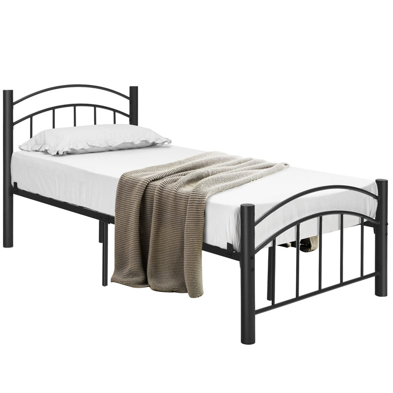 KOMFOTT Metal Bed Frame, Modern Platform Bed with Headboard and Footboard