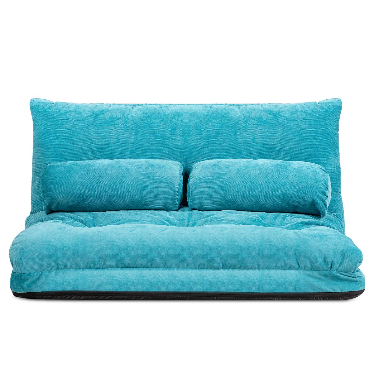 Multi-Functional 6-Position Foldable Lazy Floor Sofa with 2 Pillows