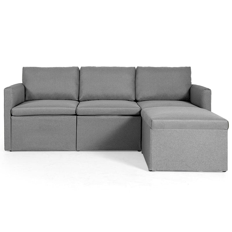 Modern L-Shaped Convertible Sectional Sofa Couch with Reversible Chaise