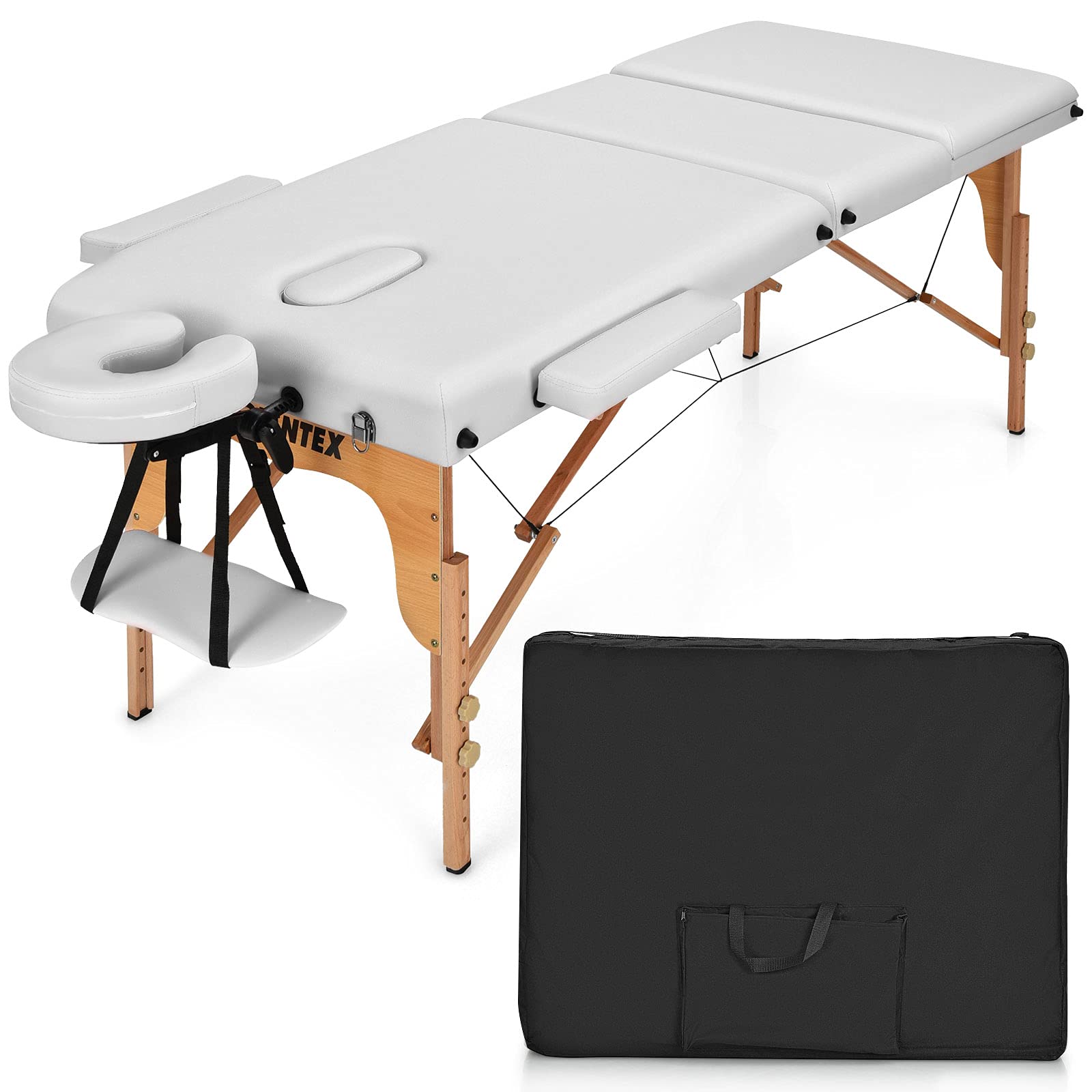 KOMFOTT 3 Sections 84inch Folding Massage Table with Carry Case