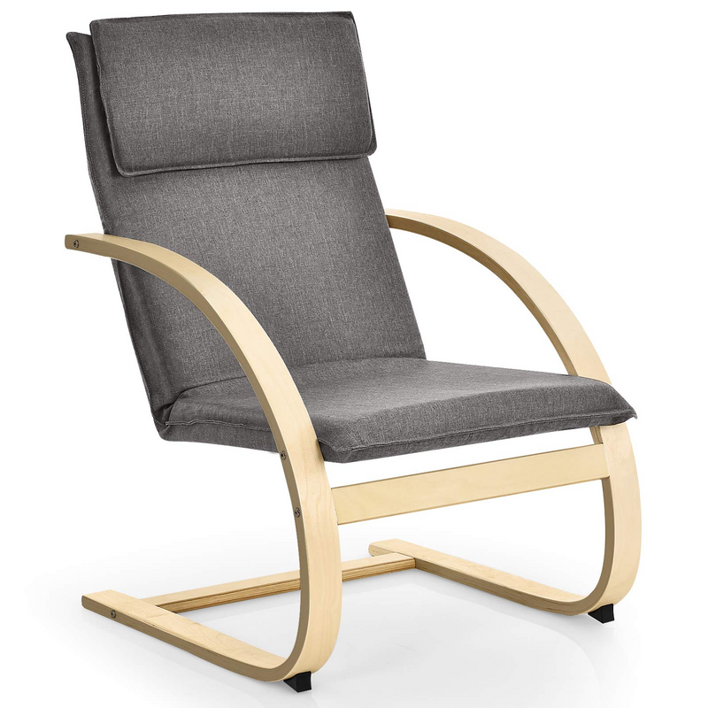 KOMFOTT Bentwood Chair with Stable Curved Leg and Arm for Living Room