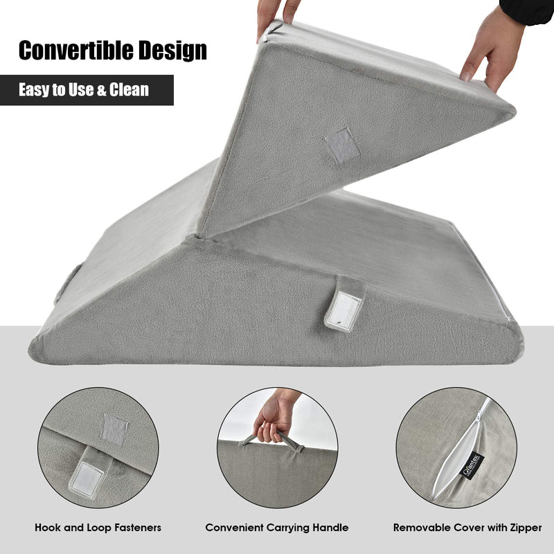 KOMFOTT Bed Wedge Pillow Memory Foam Top Adjustable Neck Leg Support Cushion