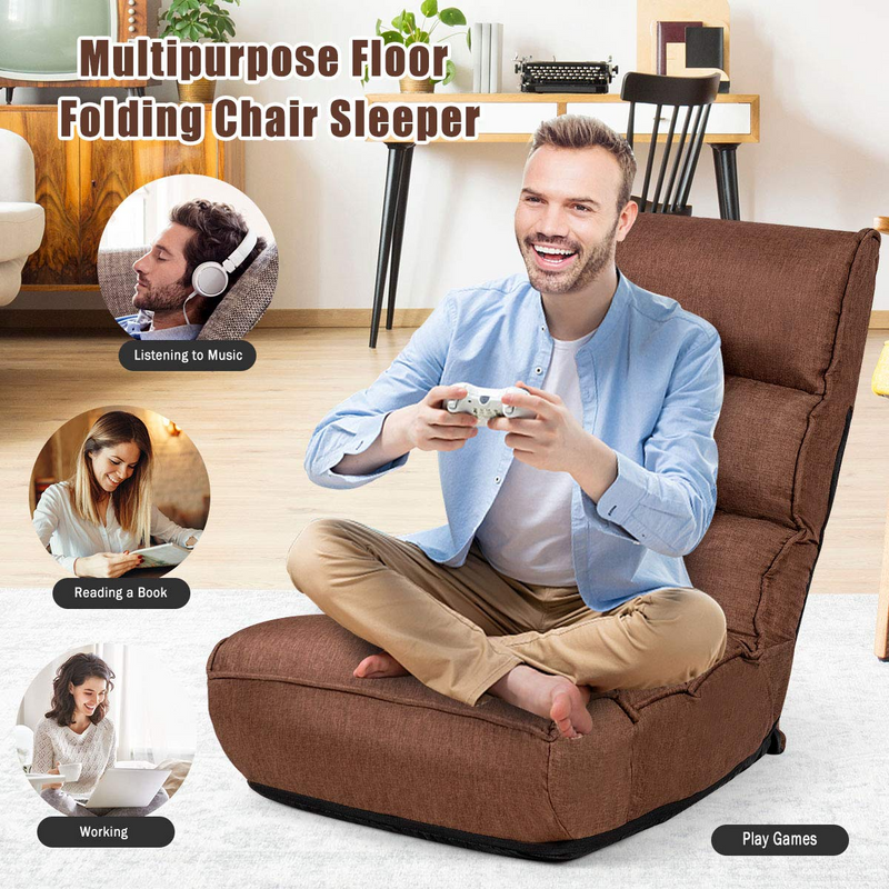 Adjustable Floor Chair Folding Sofa for Meditation Reading with
