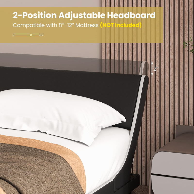 Headboard compatible deals platform bed frame