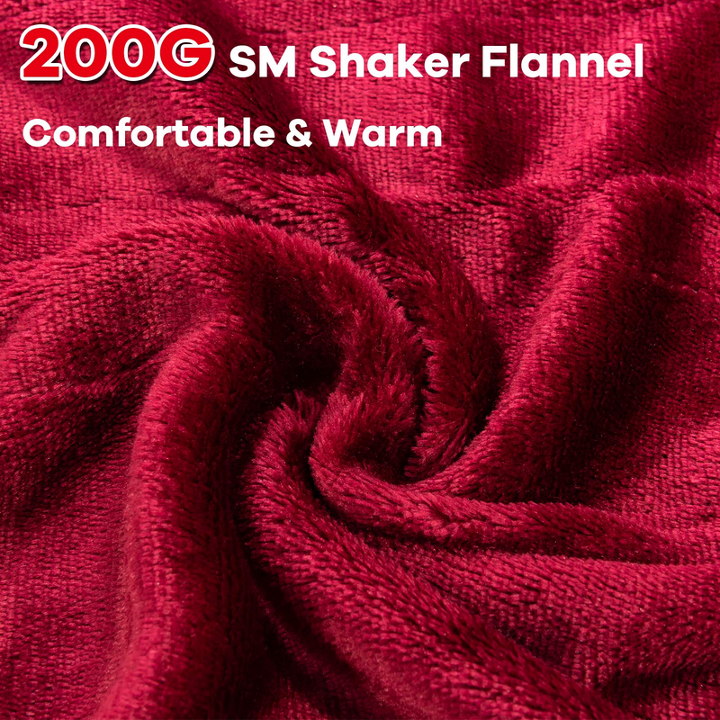 KOMFOTT Electric Heated Blanket, Flannel Electric Blanket Throws,Fast Heating ETL Certification & Machine Washable Design
