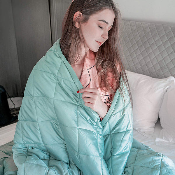 Weighted Blanket with Duvet Covers, Hot and Cold Duvet Cover Set