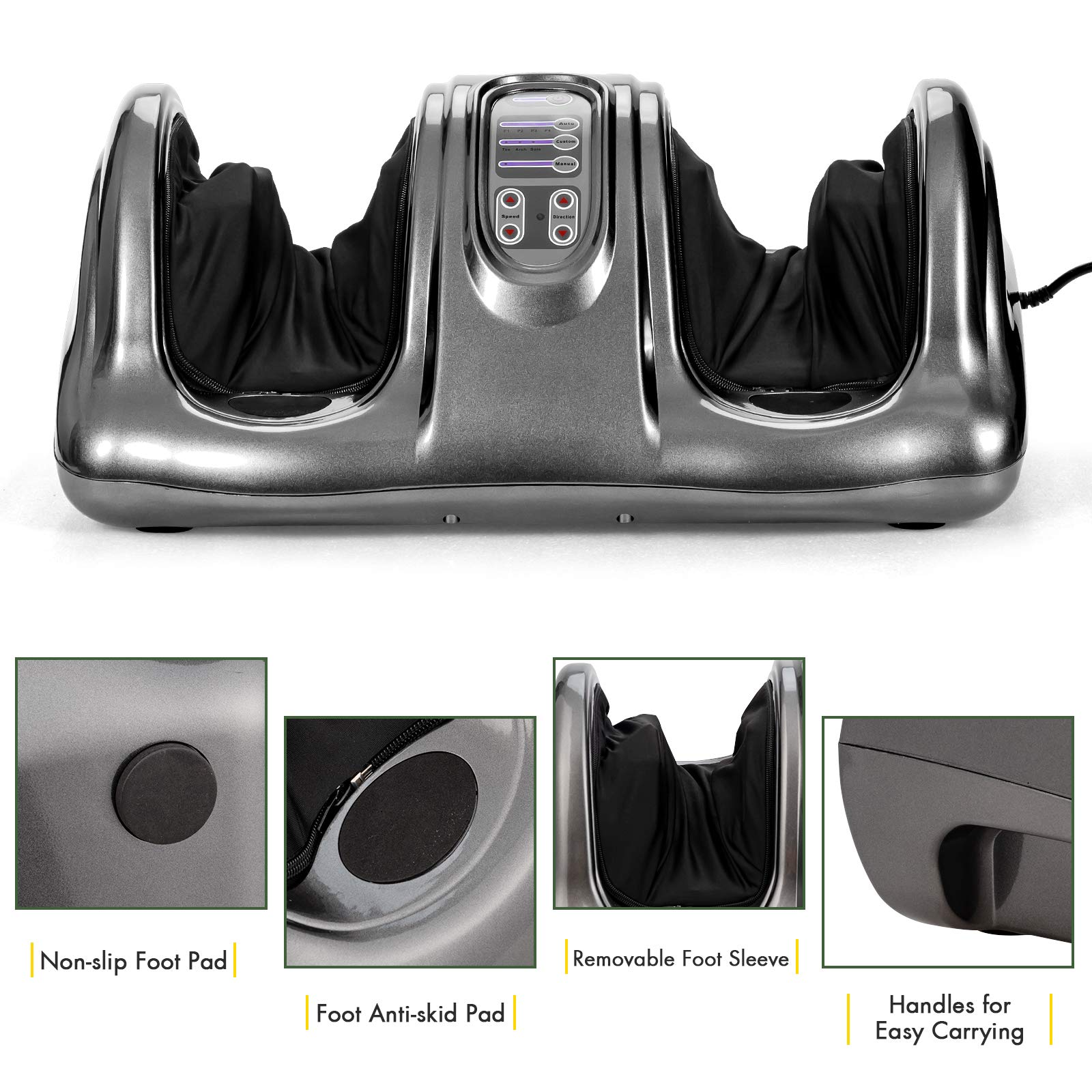 KOMFOTT Electric Shiatsu Foot Massager w/Remote and 4 Massage Modes