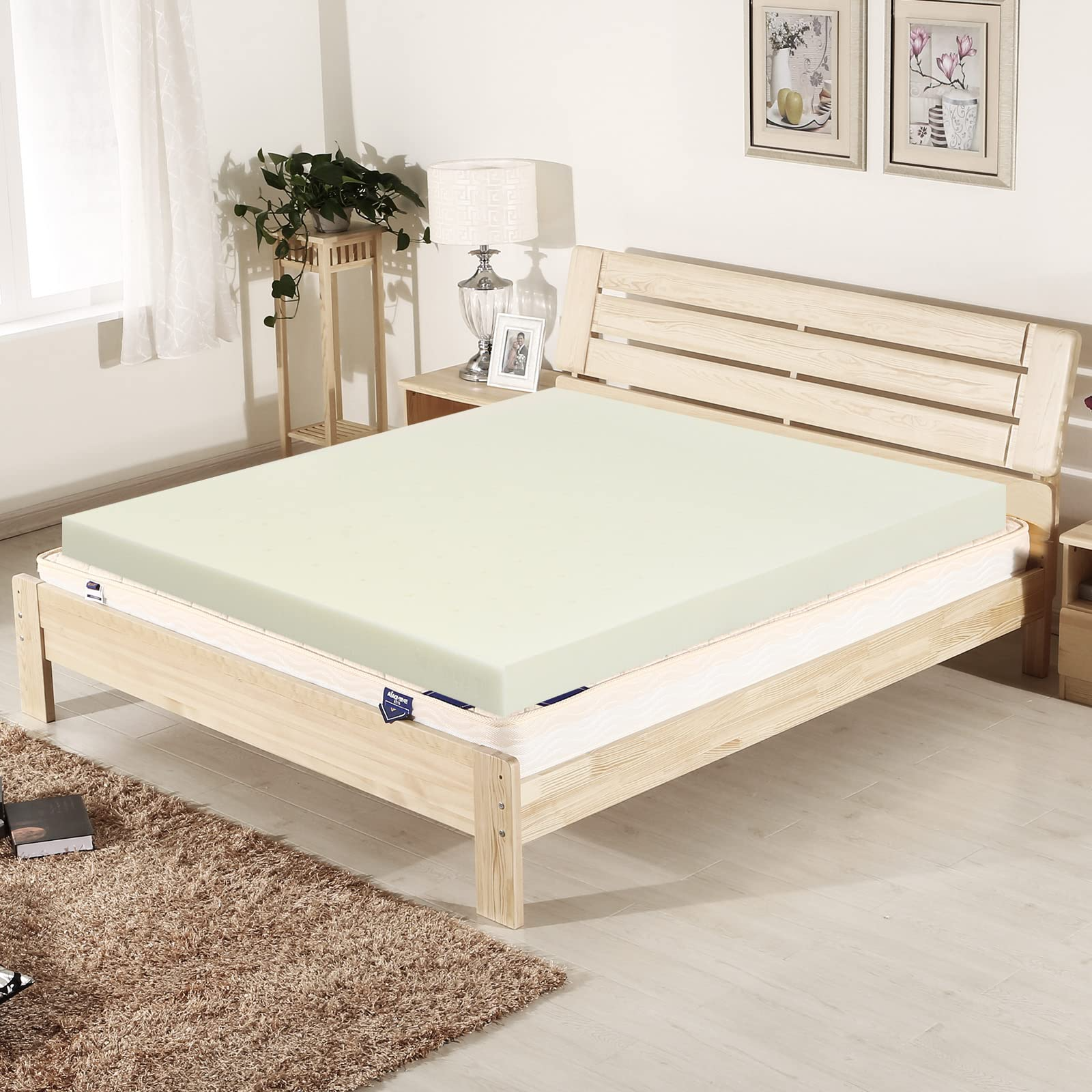 KOMFOTT Twin Mattress Topper, Ventilated Memory Foam Mattress Topper for Twin Size Bed, 3 Inch