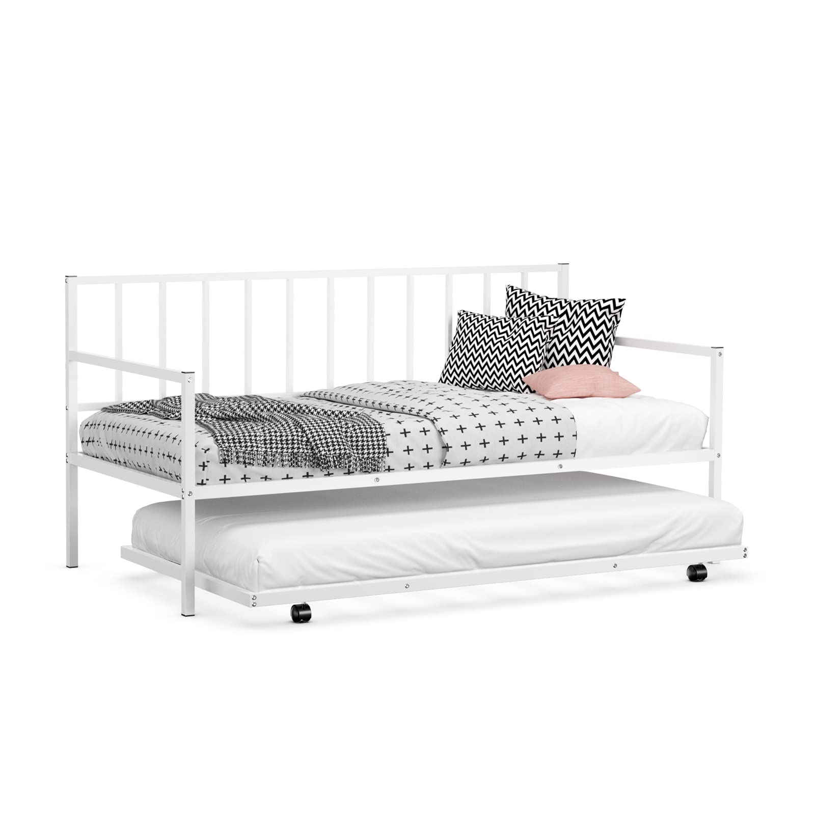 KOMFOTT Metal Twin Size Daybed with Trundle