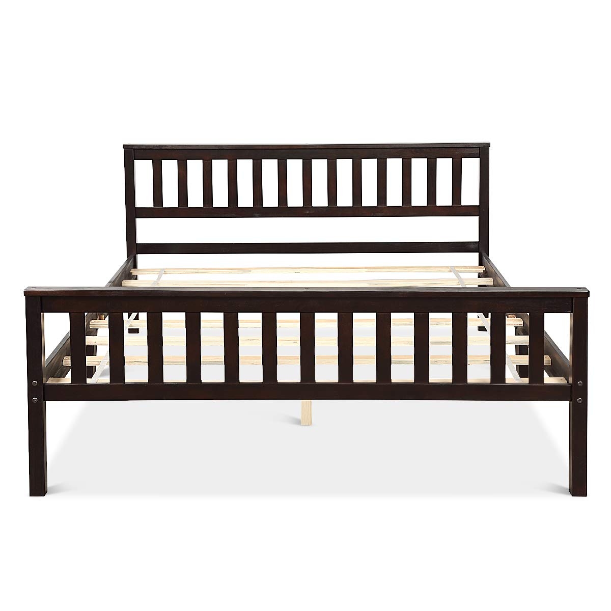 Deluxe Solid Wood Platform Bed with Headboard & Footboard