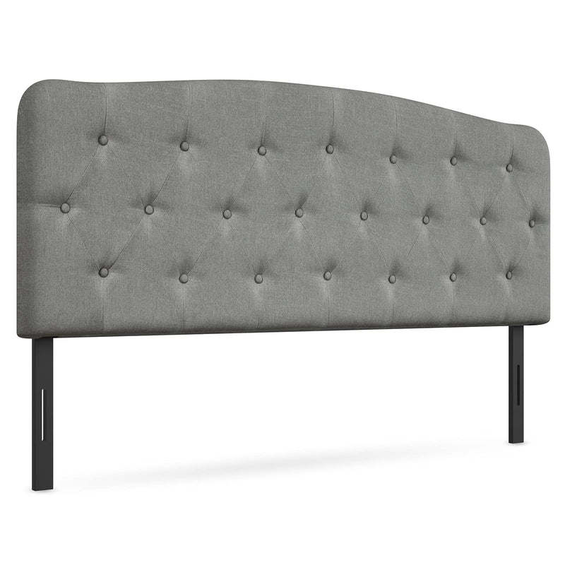 Upholstered Headboard, Adjustable Height from 38" to 53" Platform, Full Size