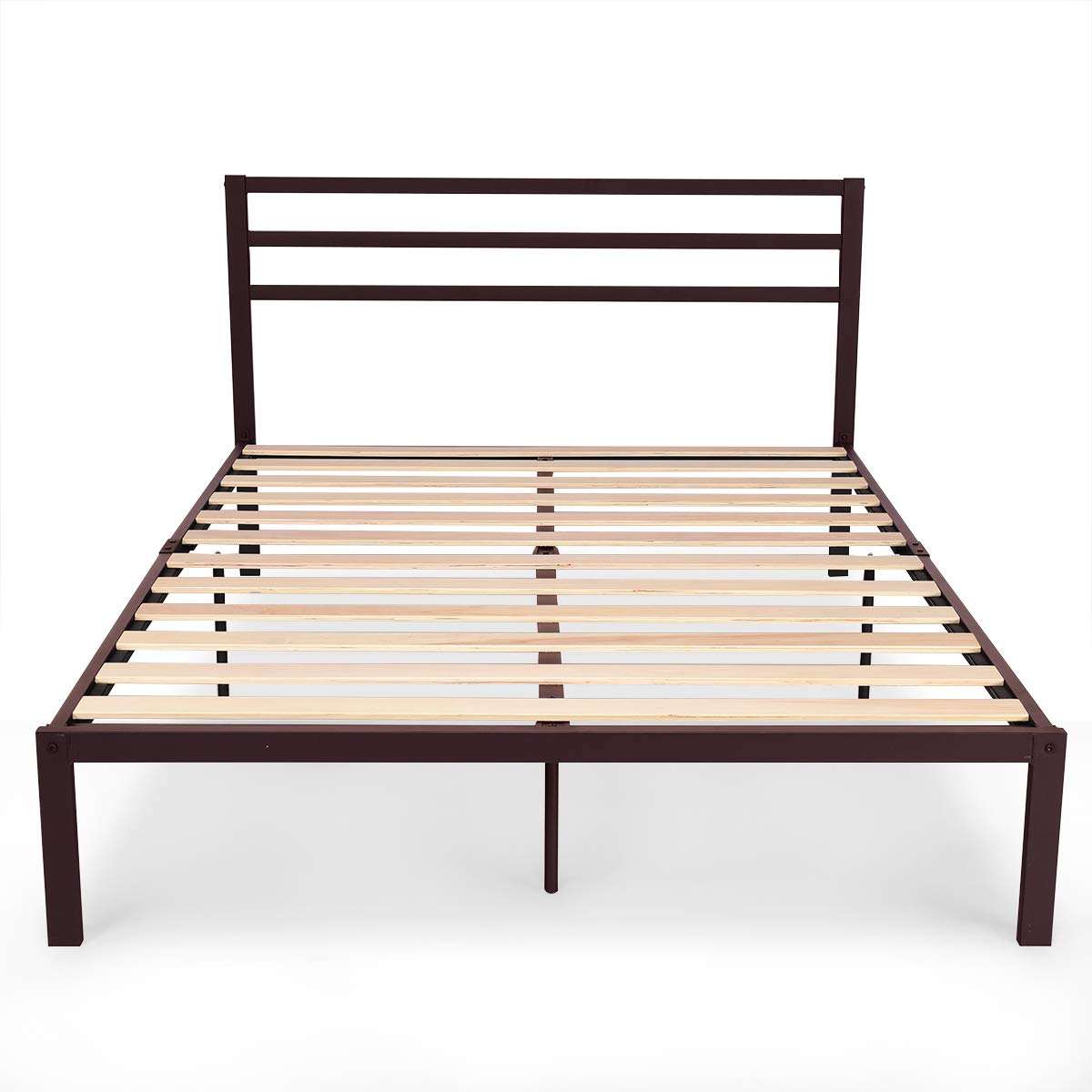 14" Metal Bed Frame w/Headboard, Full Size - Komfott